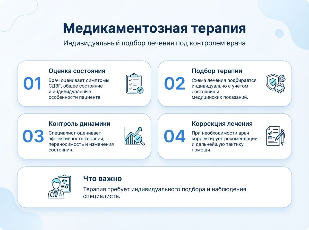 Лечение СДВГ в Тимашёвске у детей и взрослыхинфографика